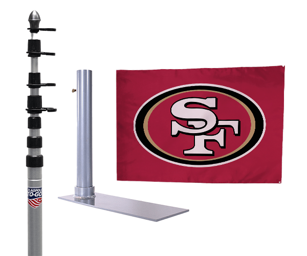 San Francisco 49ers Ultimate Tailgate Flagpole Kit - Flagpole To - Go