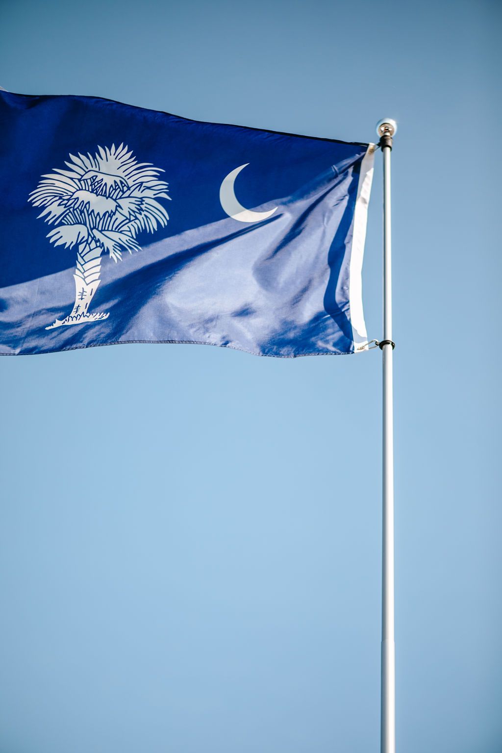 16 ft flagpole flying south carolina flag