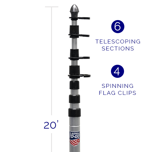20 foot telescoping flagpole