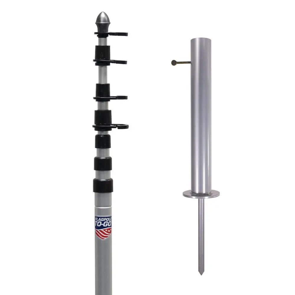 20' Ultimate Beach & Backyard Flagpole Kit - Flagpole To - Go