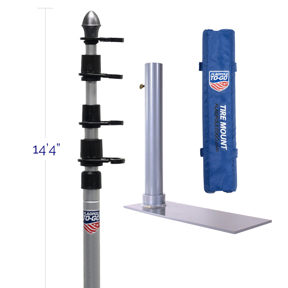 Ultimate Tailgate Flagpole Kit with Tire Mount