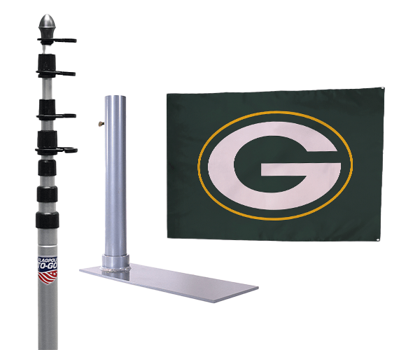 Green Bay Packers Ultimate Tailgate Flagpole Kit - Flagpole To - Go