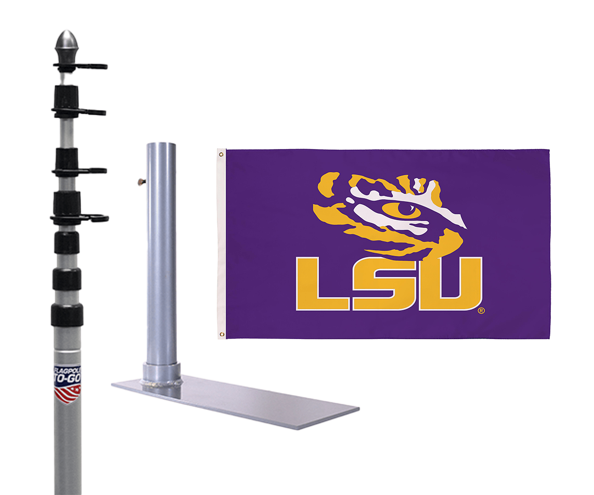 LSU Ultimate Tailgate Flagpole Kit - Flagpole To - Go