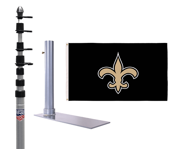 New Orleans Saints Ultimate Tailgate Flagpole Kit - Flagpole To - Go
