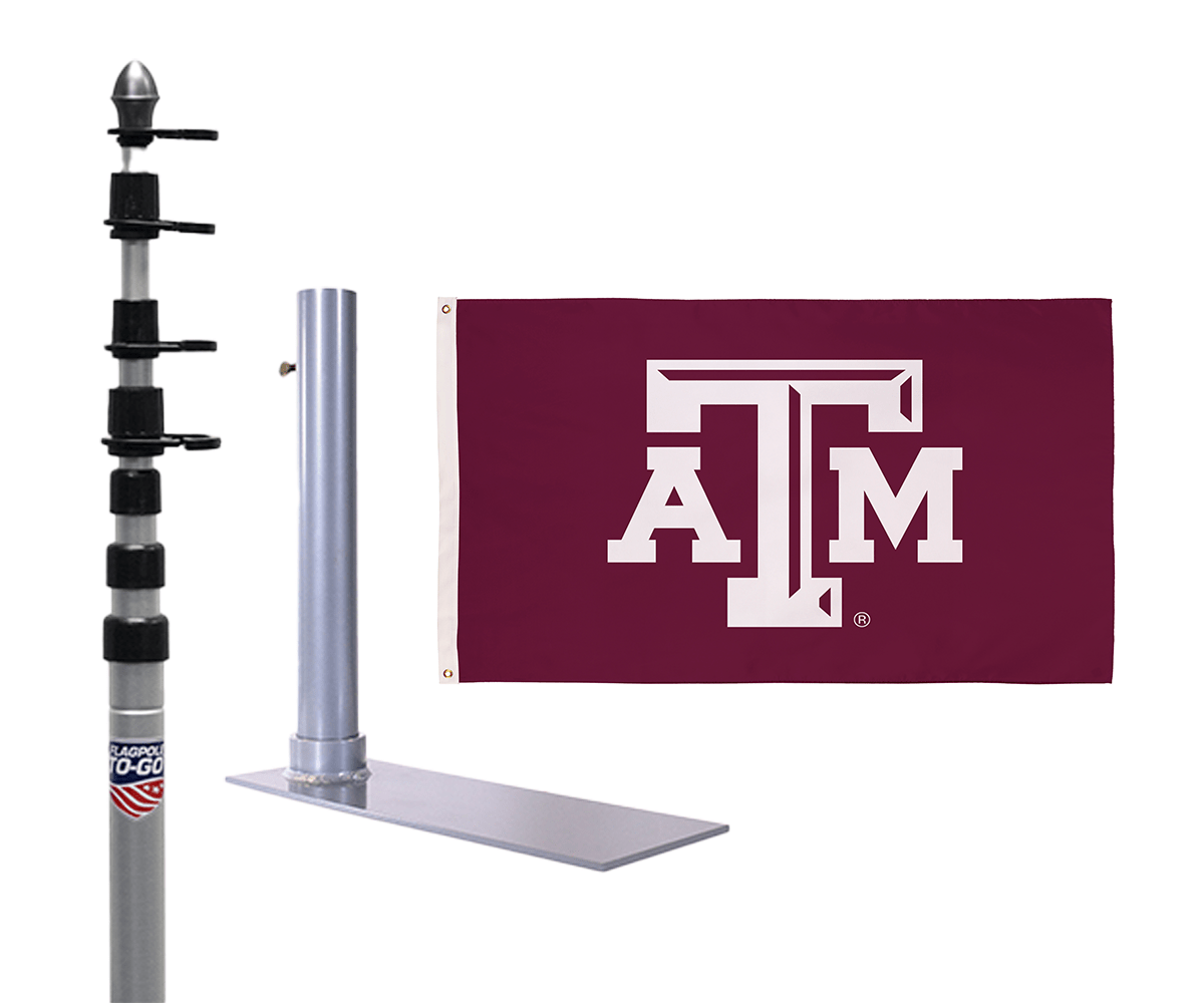 Texas A&M Ultimate Tailgate Flagpole Kit - Flagpole To - Go