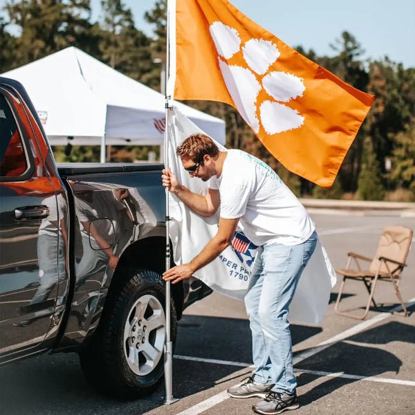 Ultimate Tailgate Flagpole Kit with Tire Mount - Flagpole To - Go