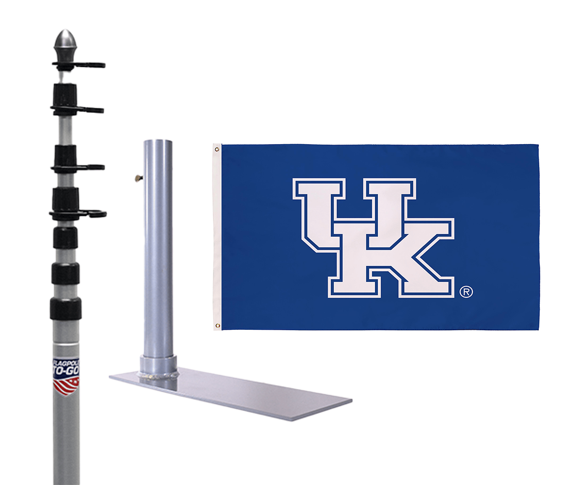 University of Kentucky Ultimate Tailgate Flagpole Kit - Flagpole To - Go
